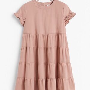 🌸 New with Tag Foteisy Ruffle Pink Dress - Size Medium 🌸